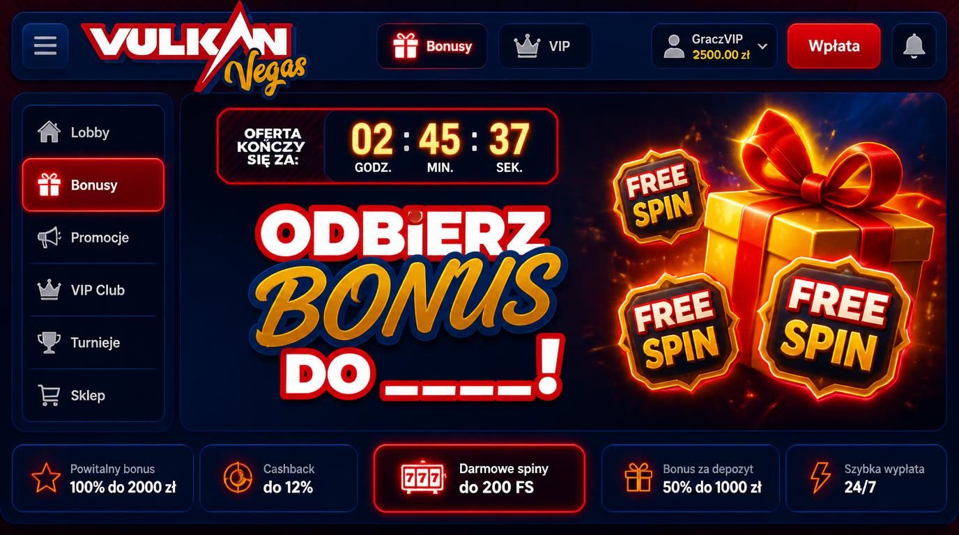 obrazek przedstawiający ofertę bonusową z zegarem odliczającym czas i informacją że oferta wygasa